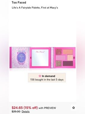 Too Faced Life’s A Fairytale Palette